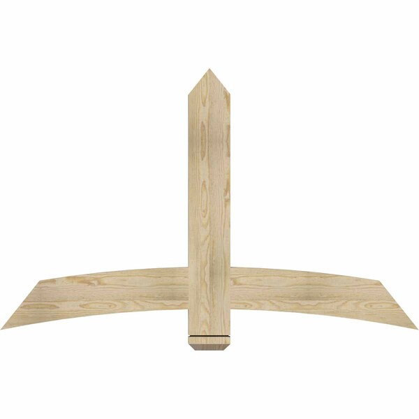Ekena Millwork Bellingham Rough Sawn Timber Gable Bracket, Douglas Fir, 60"W x 38"H x 2"D x 6"F, 15/12 Pitch GBW060X38X0206BEL00RDF - main